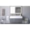 Castello Usa Nile 48" Wall Mounted Gray Vanity With White Top AndAnd Brushed Nickel Handles CB-MC-48G-BN-2053-WH - alternate 3